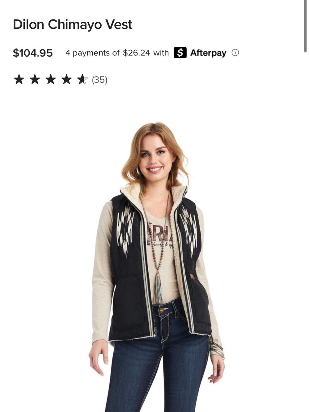 Ariat Plush Sherpa Hooded Vest in Light Taupe
